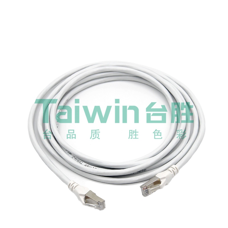 台胜 超五类RJ45屏蔽跳线3米(白)含安装