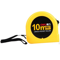 得力8210钢卷尺(黄)(个)高精度 直尺 尺子 便携式 家用办公 精准测量