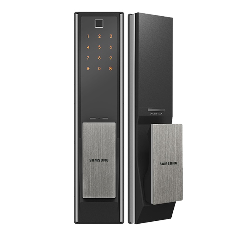 三星(SAMSUNG)智能家用防盗门锁 指纹锁 密码锁 电子门锁 SHP-DP738 银色