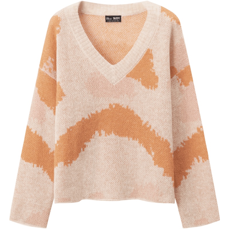 OtherMix橙IP联名毛衣女春季2021年新款可外穿v领针织打底衫上衣