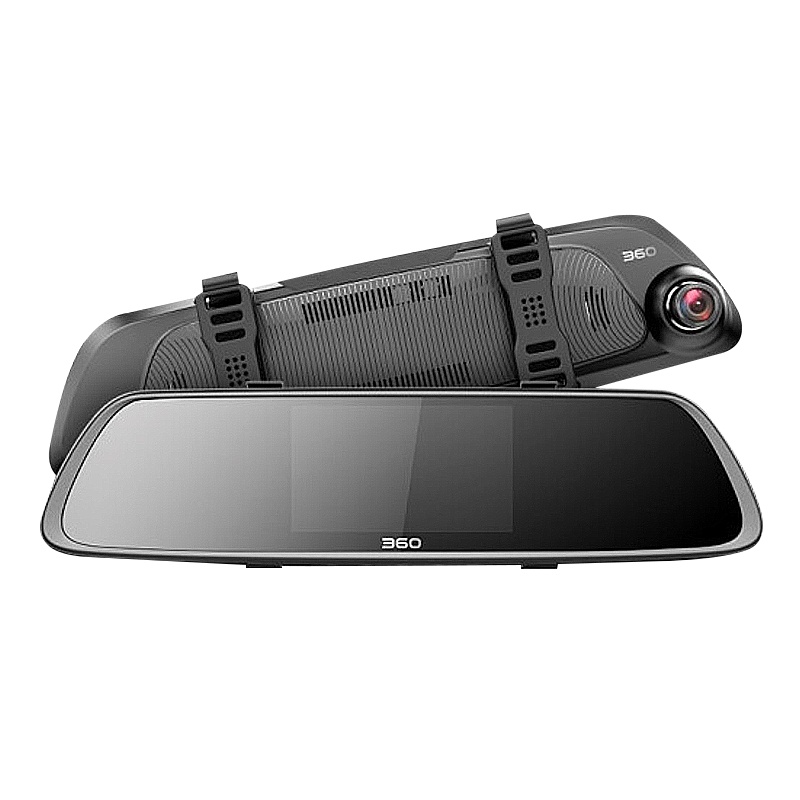 360 行车记录仪M301套装升级版 后视镜前后双录手机wifi互联高清夜视倒车影像停车监控(含后拉摄像头)