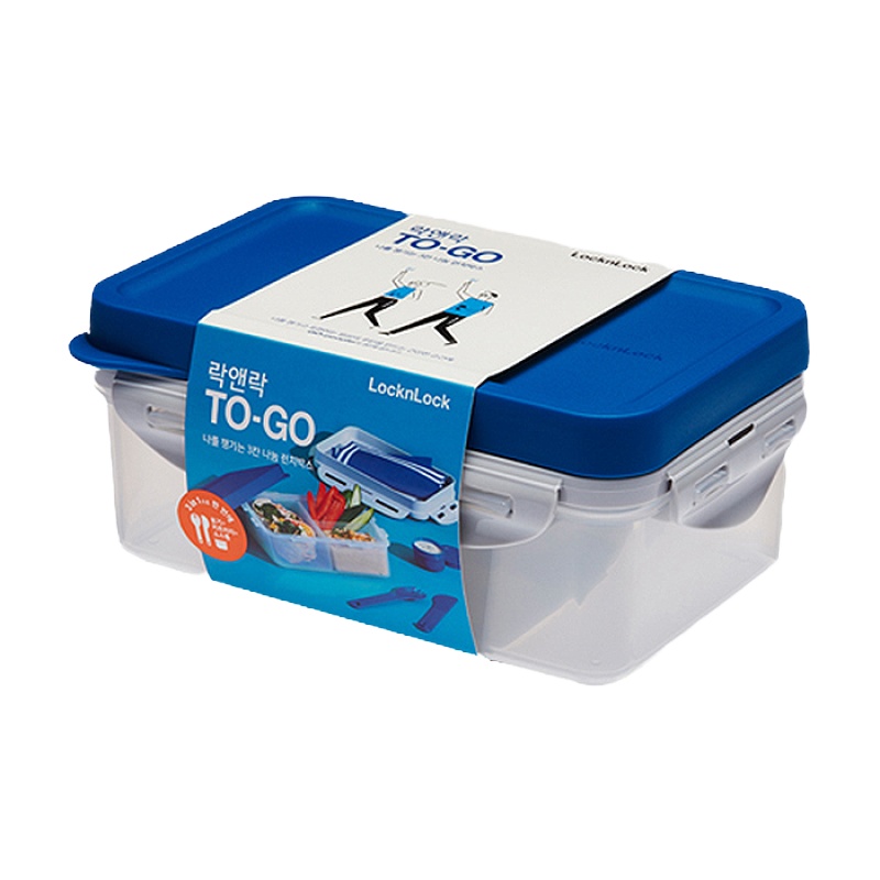 乐扣乐扣(LOCK&LOCK)TOGO系列餐盒 便当盒(3隔)HPL817L便携保鲜盒1L