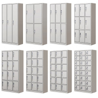 [田珍]办公室铁皮柜 加厚三门更衣柜 资料柜小柜子矮柜档案资料柜 带锁员工 钢制更衣柜