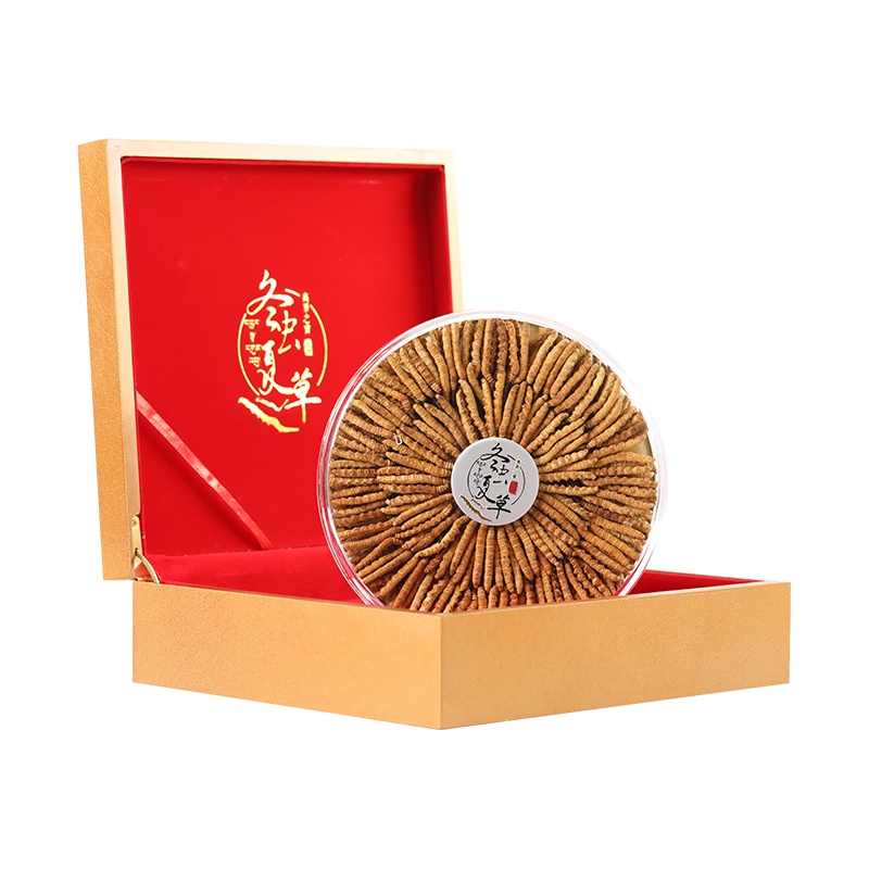 阿依舍 冬虫夏草虫草正品冬虫草王 4条/g 100克 400条干货黄金实木礼盒装