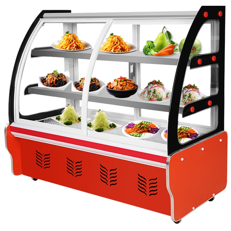 昌禾 商用展示柜冷藏 饭店凉菜点菜柜保鲜柜 卤菜熟食鸭脖柜 餐饮冷藏冰柜 烧烤点菜柜铜管 1.3米前后开门冷藏（铜管）