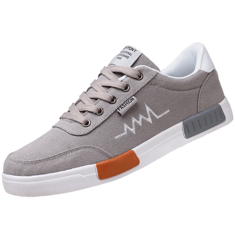 艾汇颜 帆布鞋男春夏季男鞋休闲鞋男学生平底鞋板鞋老北京帆布鞋男士韩版潮流透气小白鞋百搭旅游鞋跑步鞋子男