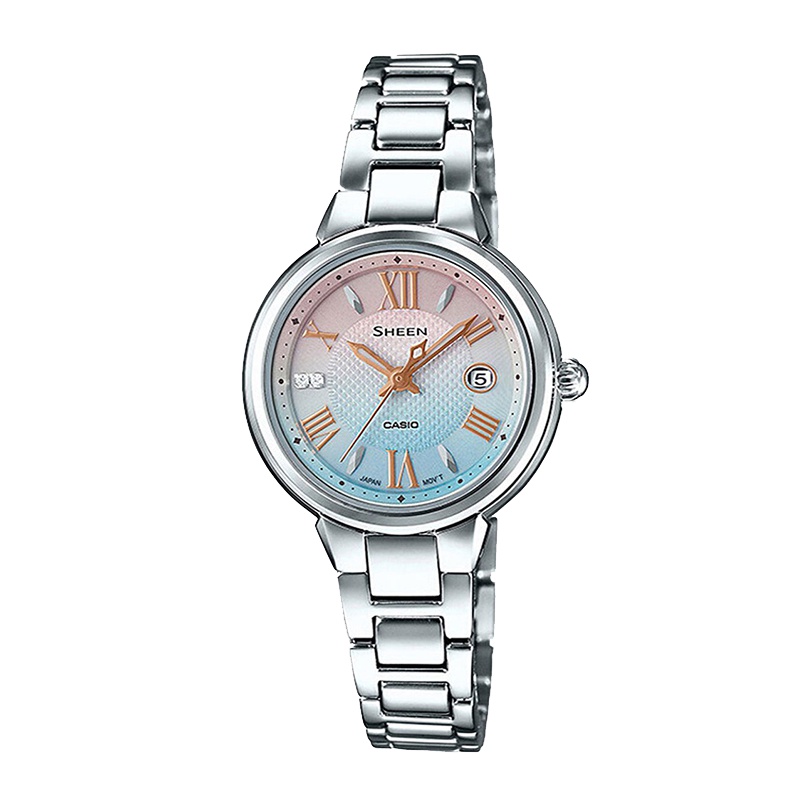 CASIO卡西欧 石英表 女 SHEEN系列日韩品牌商务休闲时尚女士腕表SHE-4516SBD-7C