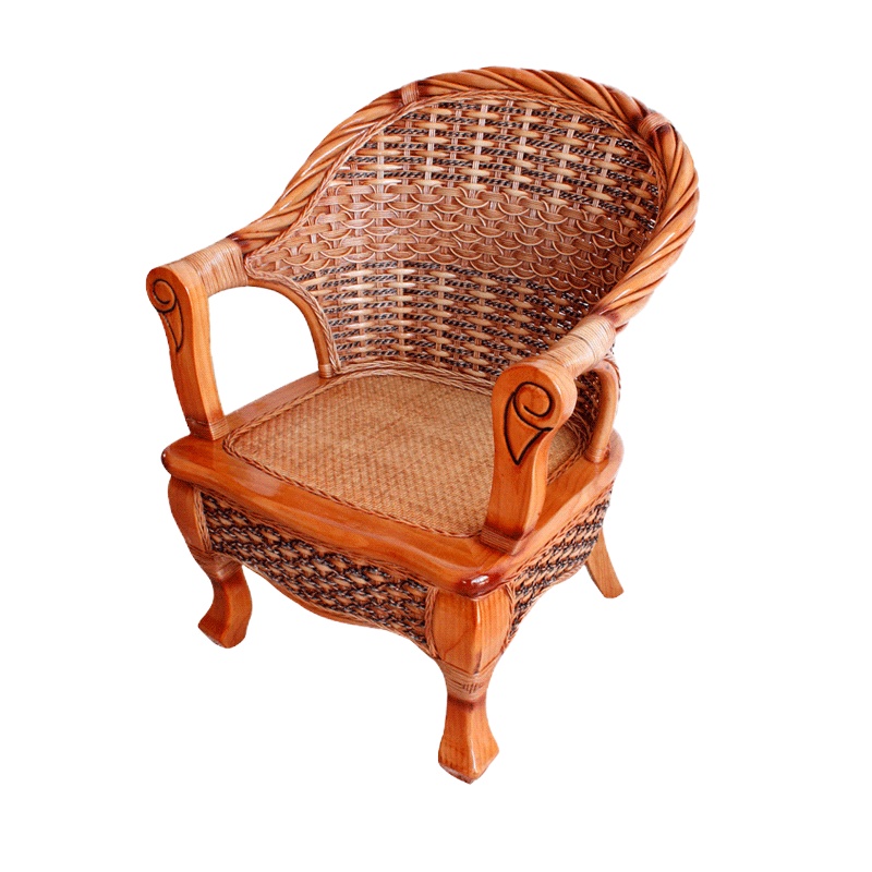 鑫金虎 藤椅单椅客厅欧式阳台桌椅简约现代 编织椅子休闲椅靠背椅