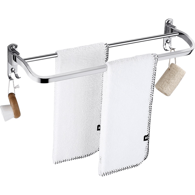 正山(Zhengshan)毛巾架不锈钢毛巾杆双杆卫生间置物架壁挂浴室304五金挂件