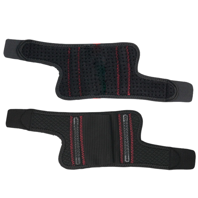 护腕铝弹簧支撑护手腕健身举重腱鞘炎运动护具 黑色 均码[可调节]