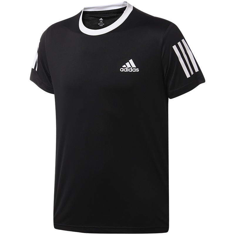 【自营】adidas阿迪达斯男装短袖T恤climacool运动服B45846 L B45846黑+白+中麻灰纯质灰