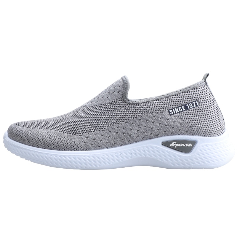 双星夏季运动鞋男士舒适透气网面休闲鞋一脚蹬懒人休闲鞋