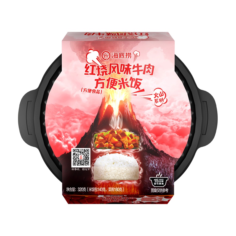 海底捞红烧风味牛肉方便米饭320g