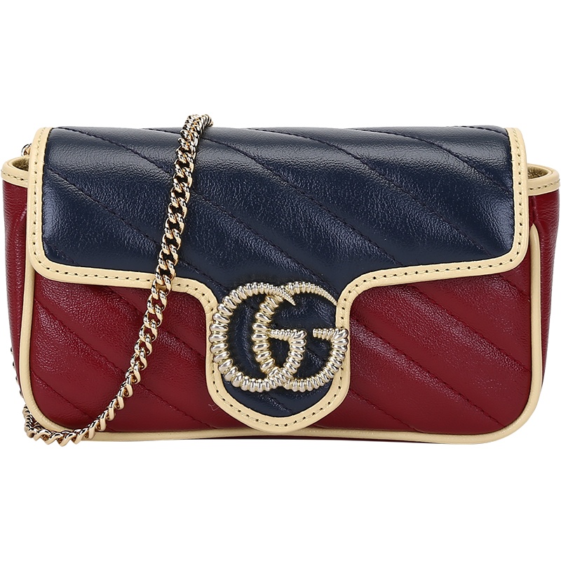 古驰 GUCCI 女士GG Marmont系列皮革单肩斜挎包手拿包超迷你款574969 1X5DG