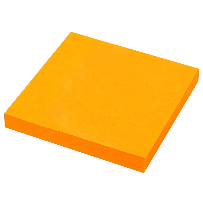 得力deli 12本1200张荧光彩色便利贴7676mm便条纸N次贴记事贴9085