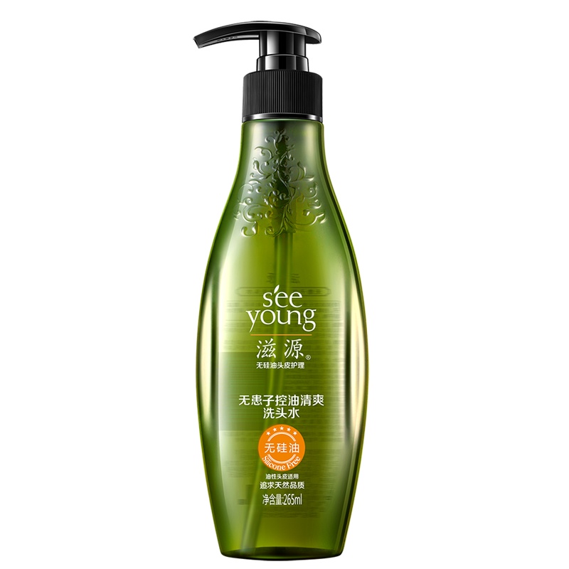 滋源茶籽控油去屑洗发水无硅油洗发露265ml 赠品随机