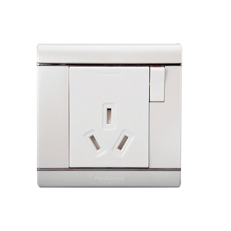 松下开关插座86型佳典饰珍珠白色墙壁五孔插座电源开关面板一站购