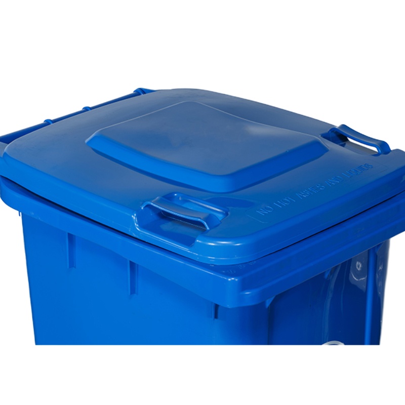 宜可 120L升四色塑料垃圾分类垃圾桶可回收厨余有害其它大型商用工业景区环卫酒店桶 120L带轮