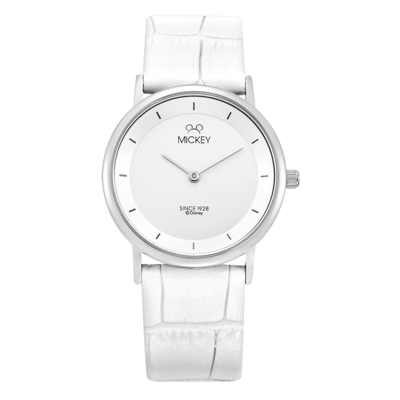 迪士尼(Disney)女表少女表学生手表女孩情侣表对表韩版简约时尚潮流Ins风皮带防水石英表一对