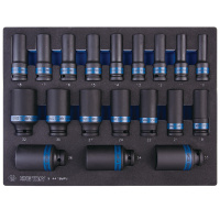 藍帶 3/4 气动套筒工具车组套 9-6414MPV