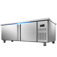 喜莱盛1.8米全冷冻不锈钢操作台490L保鲜平冷工作台冷藏冰柜操作台冰柜商用卧式冷柜冷冻水吧台设备全套