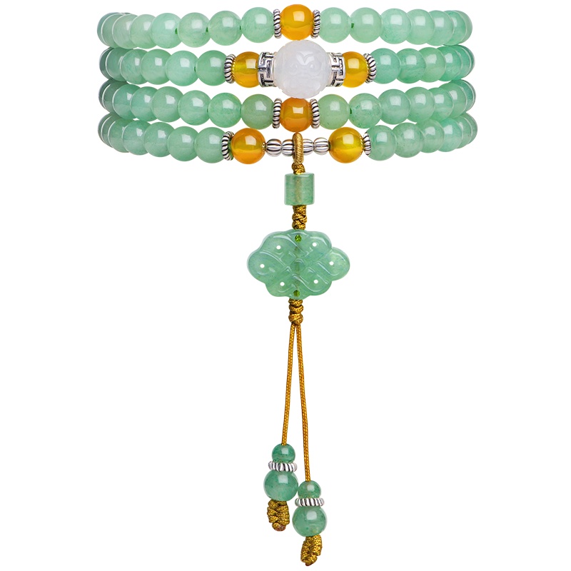 iSTONE/石头记2020新款绿东陵玉手链结缘系列多圈手串项链吊坠女