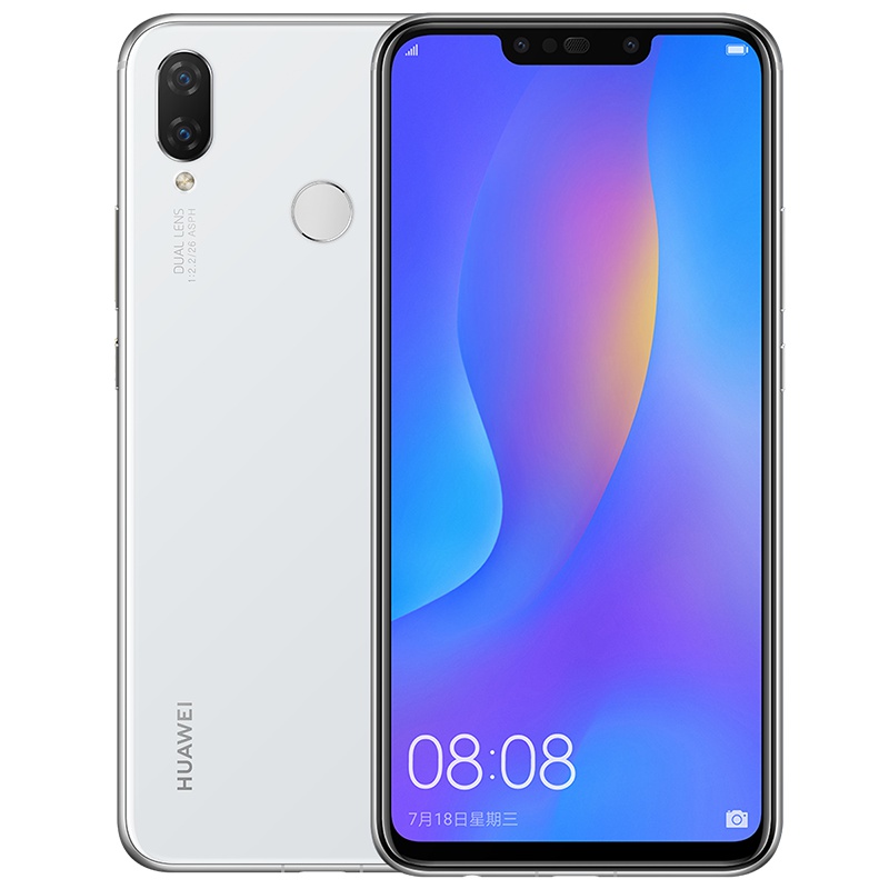 华为/HUAWEI nova3i全面屏AI智慧四摄 4GB+128GB珍珠白移动联通电信4G全面屏全网通手机