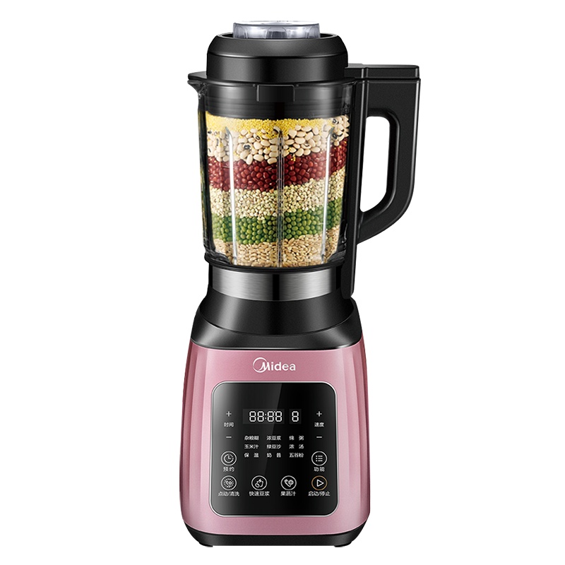 美的(Midea)破壁机智能预约家用1.75升加热豆浆机绞肉机搅拌机可预约果汁辅食榨汁机料理机PB10power206