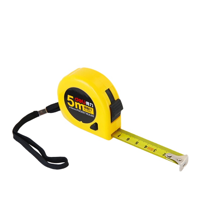 得力(deli)5m锁定功能钢卷尺 木工尺装修测量尺子 办公用品 8203/