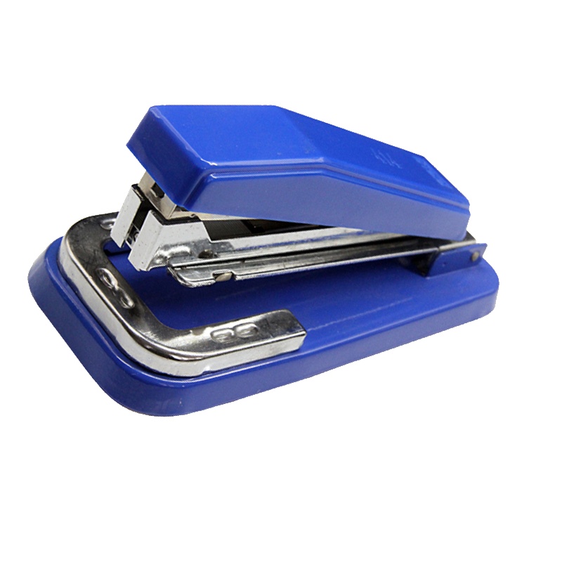 得力(deli)0414 订书机 可旋转 大号订书器 转头订书机 颜色随机 2个装