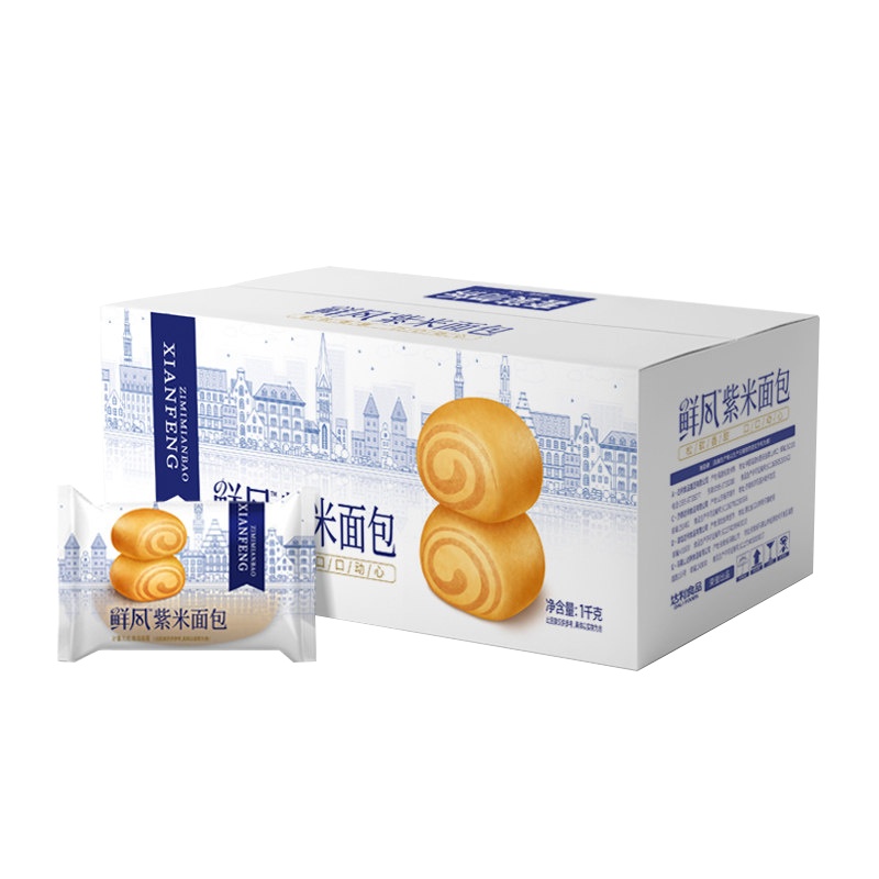 达利园鲜风紫米面包1kg整箱休闲零食营养解饿面包办公室早餐充饥食品小吃学生