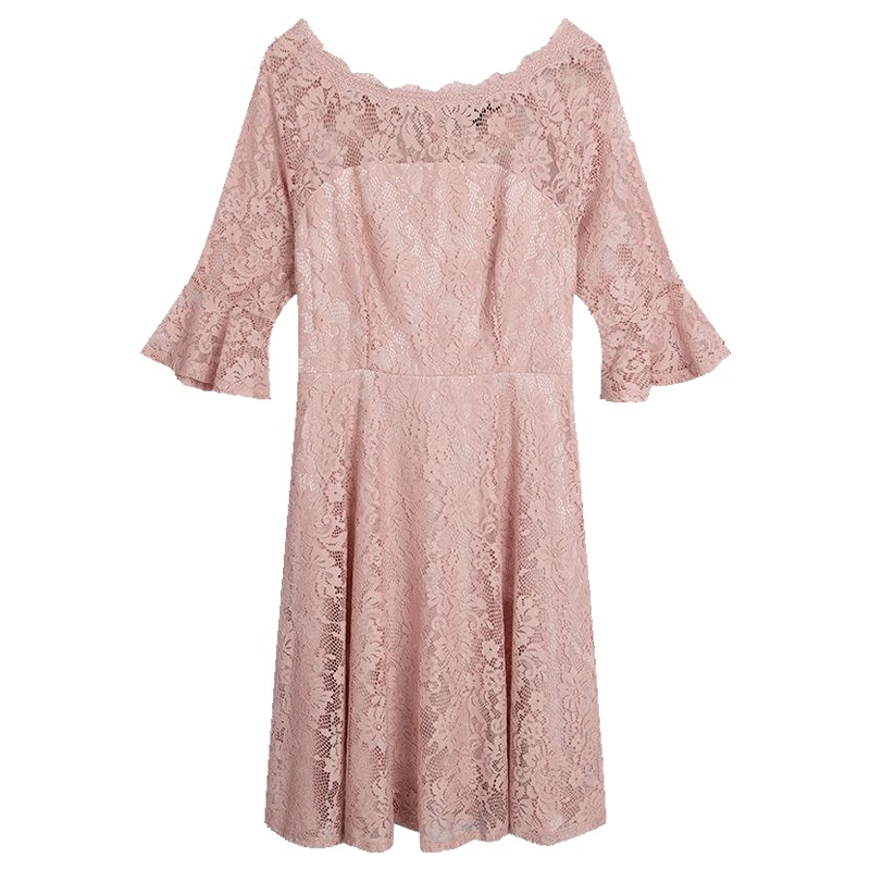 上新拉夏贝尔candie’s秋冬新款韩版性感镂空蕾丝修身连衣裙30081587