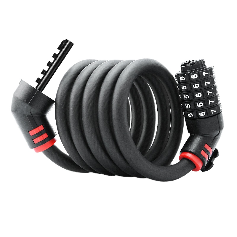 玥玛 9005 带锁架5位数密码防盗锁 曜石黑