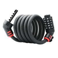 玥玛 9005 带锁架5位数密码防盗锁 曜石黑