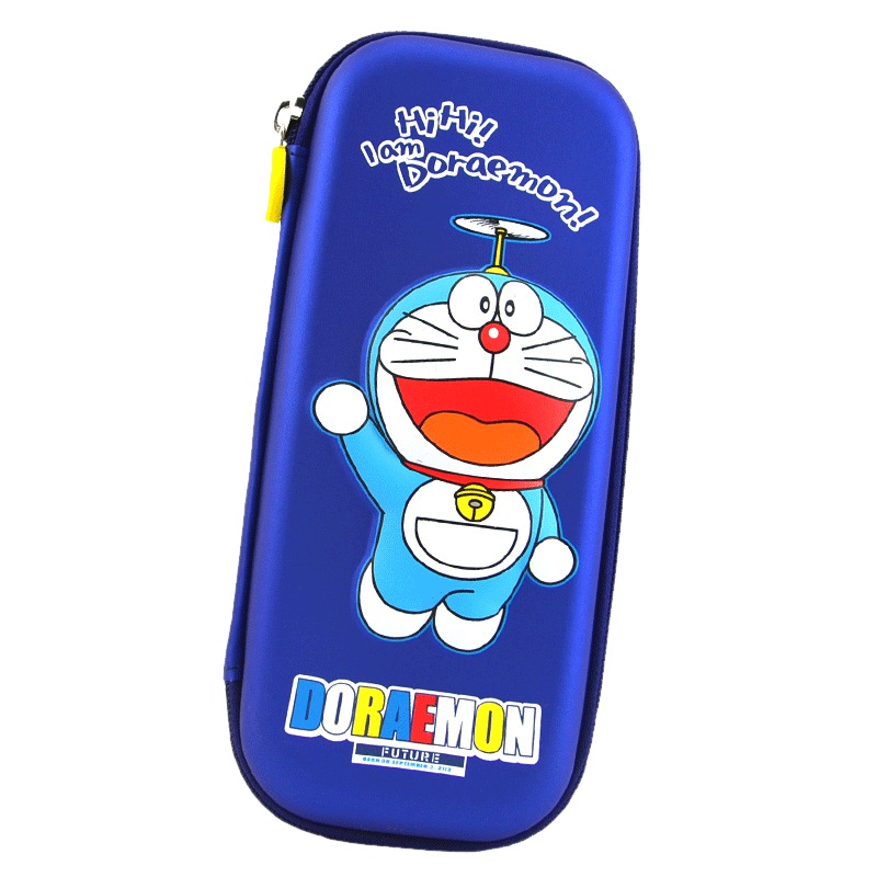 迪士尼(Disney)多功能笔盒多啦A梦2065机器猫深蓝男女童文具盒EVA大容量小学生铅笔盒3D立体压模笔袋 学习用品