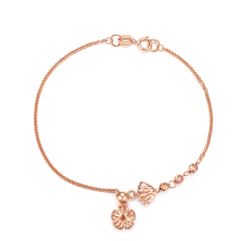 周大生18K金手链女士自戴手镯金链子送女友官方正品饰品 女士珠宝首饰