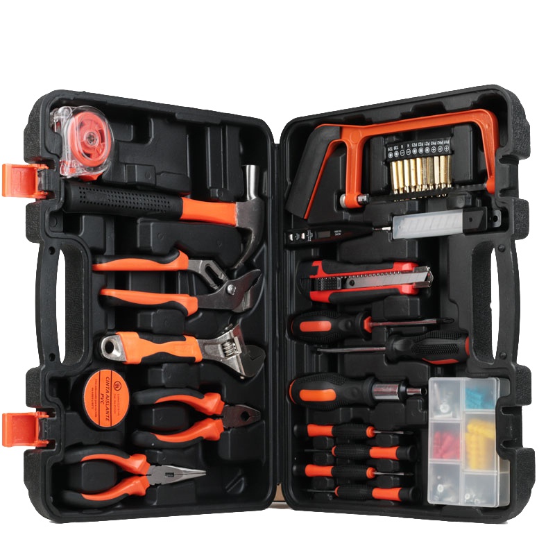 [苏宁自营]家用五金工具组套车载手动工具套装装修工具箱带钳子扳手内六角 100件工具套装 工具组合套装