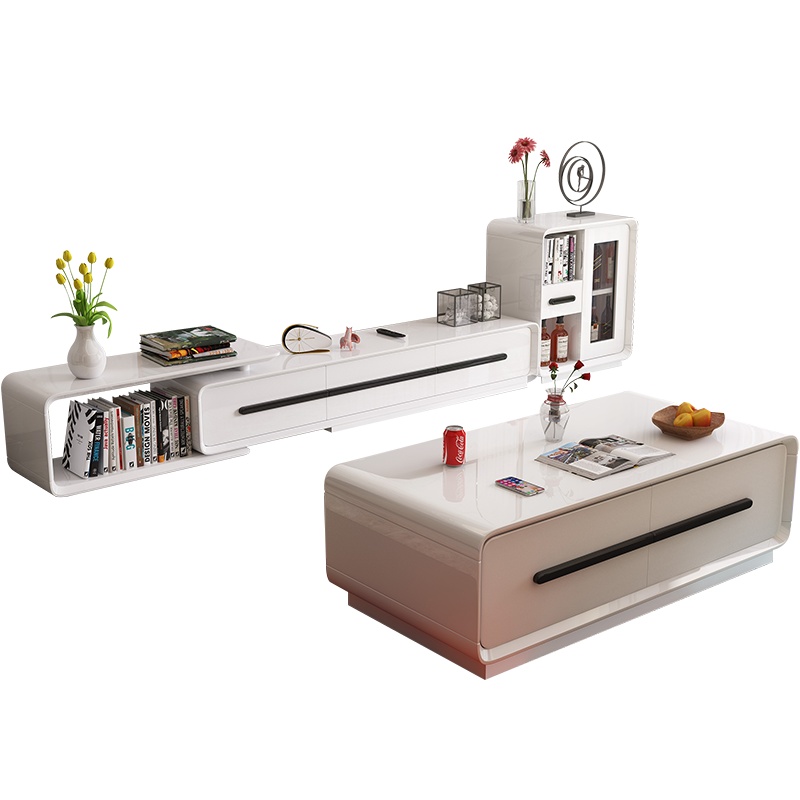 佐丽雅茶几电视柜组合现代简约家具套装组合客厅茶桌椅组合茶台桌SND07