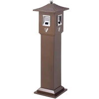 201不锈钢 厚0.8mm 酒店不锈钢烟灰柱 户外立式烟灰桶 300*300*1040mm