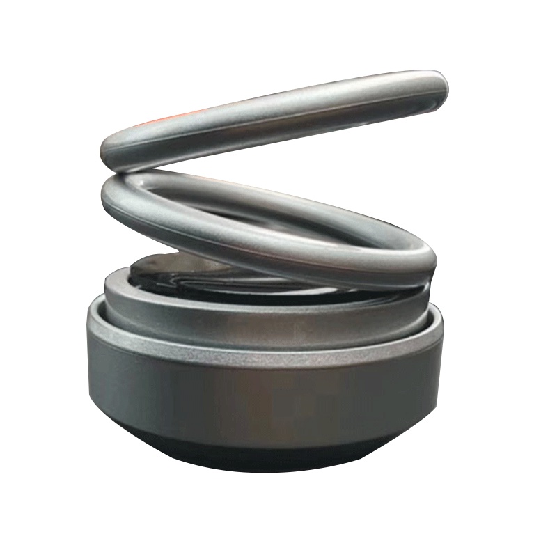 GREAT LIFE 太阳能车载香水座 双环悬浮车载固体香膏香水座 银色