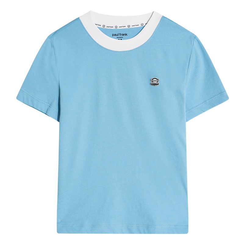 Paul Frank/大嘴猴2019夏季新款T恤女纯色韩版小清新上衣短袖夏装