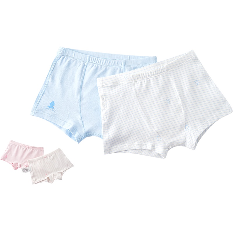 [薇娅推荐]英氏儿童内裤男女宝宝婴幼儿四角平角幼童平裤透气10095040 10095042