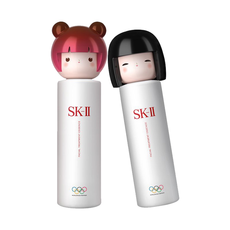 SK-II 东京奥运限定春日娃娃神仙水 护肤套装 230ML粉+230ML黑