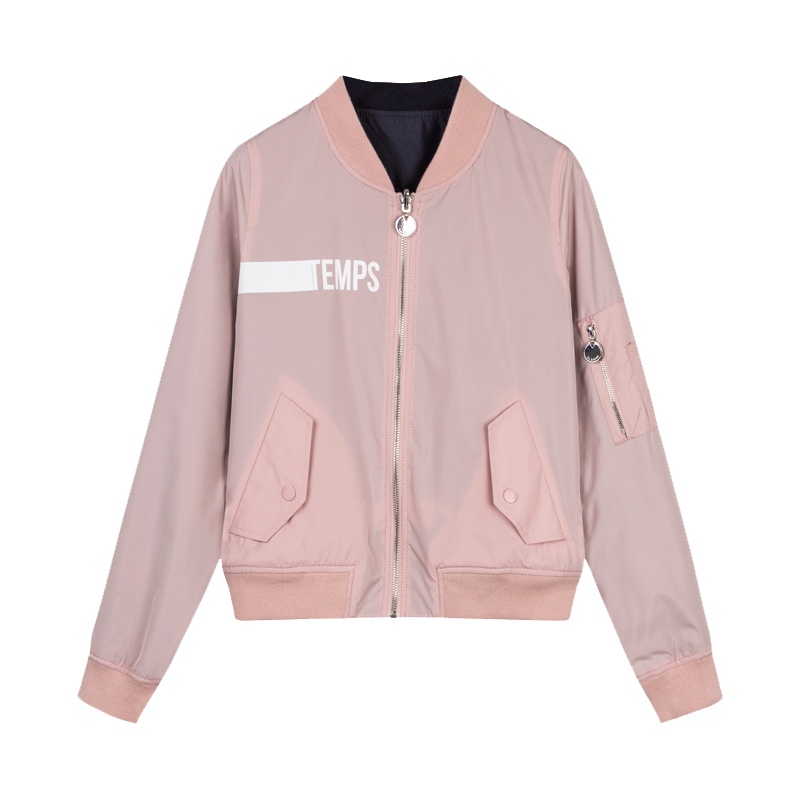 拉贝缇棒球服女秋季韩版原宿风学生bf两面夹克短外套潮女60006366