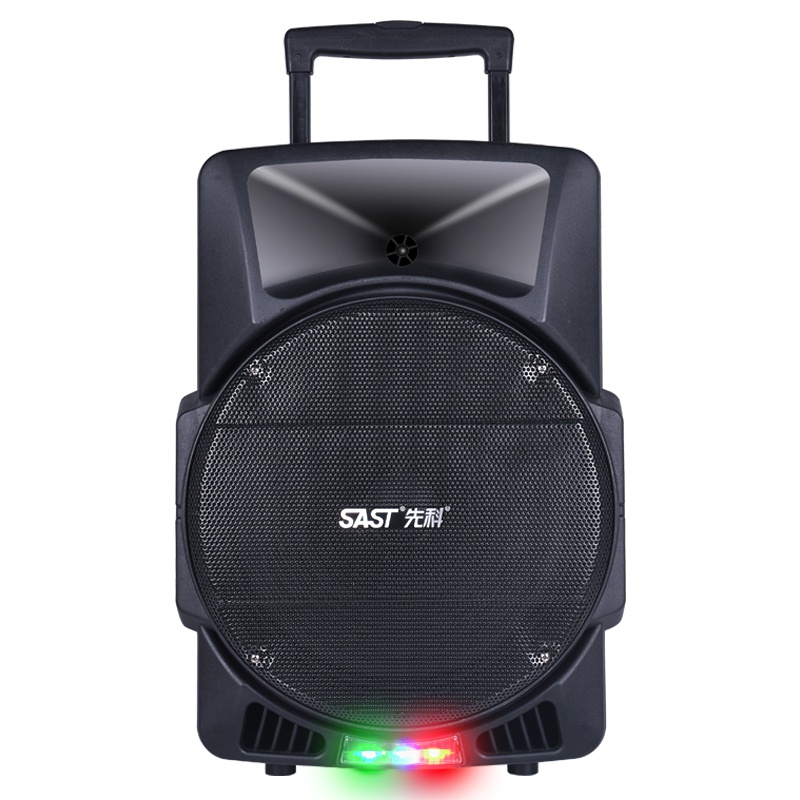 先科(SAST)ST-1601 15英寸广场舞音响 蓝牙户外移动拉杆音箱 大功率重低音KTV便携式扩音器 带无线麦克风