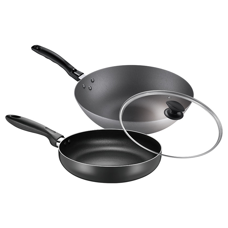 苏泊尔(SUPOR)爱家二件套装组合 TP2001T 32公分炒锅+26公分不粘煎锅