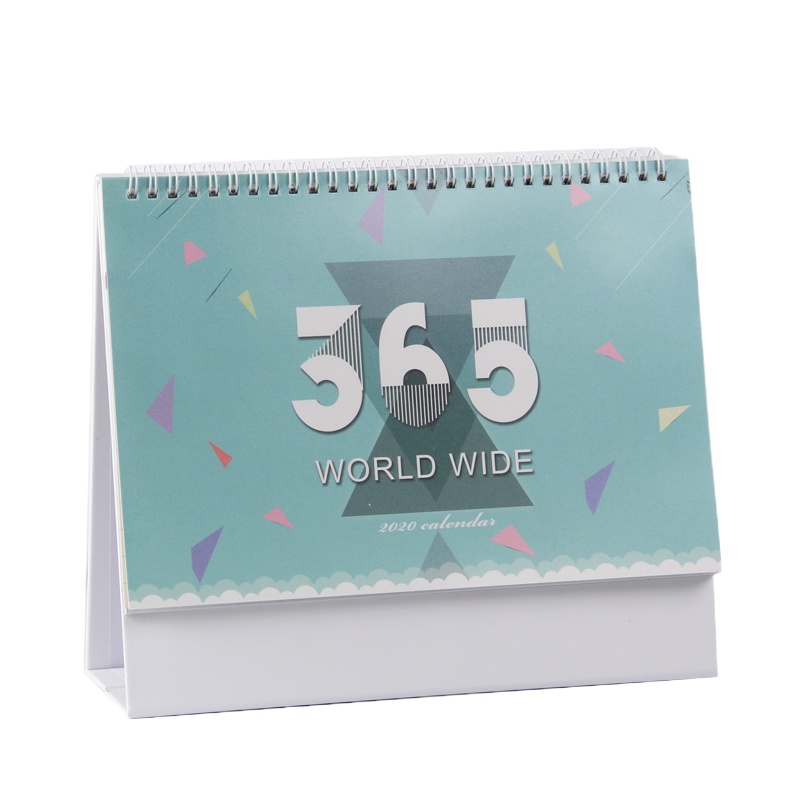 台历2020年日历定制ins风创意大格子简约女小清新计划本式日历定做广告办公室桌面摆件工作记事木制 （竖款）越努力越幸运