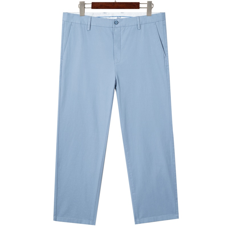 雅鹿男装休闲裤男商务男士中青年直筒九分裤春秋季男裤DE2KD002F