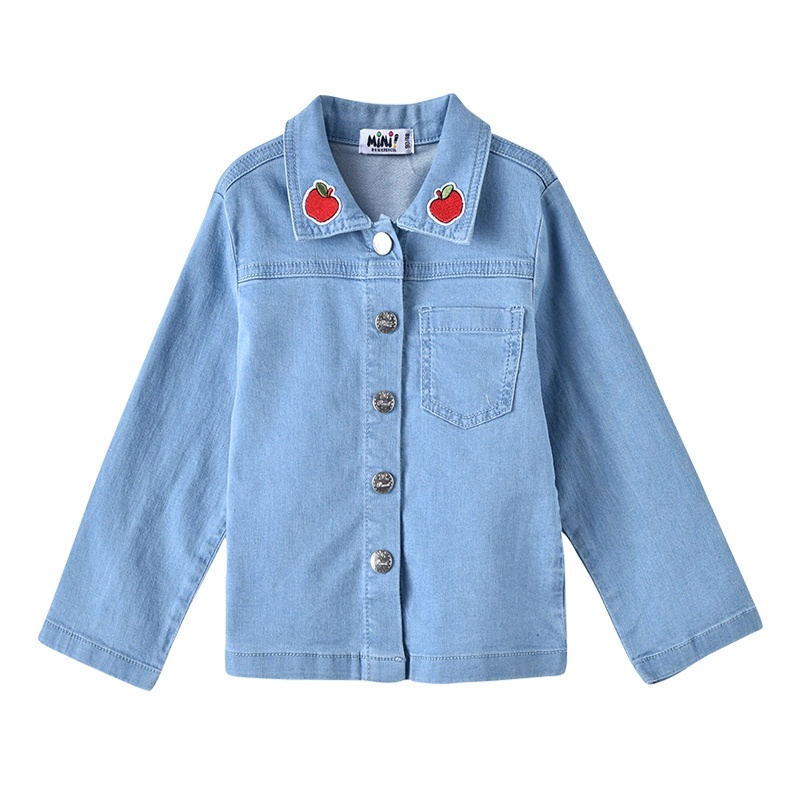 [8折价:28.8元]迷你铅笔童装2022春秋新款女童牛仔外套小童宝宝长袖牛仔上衣