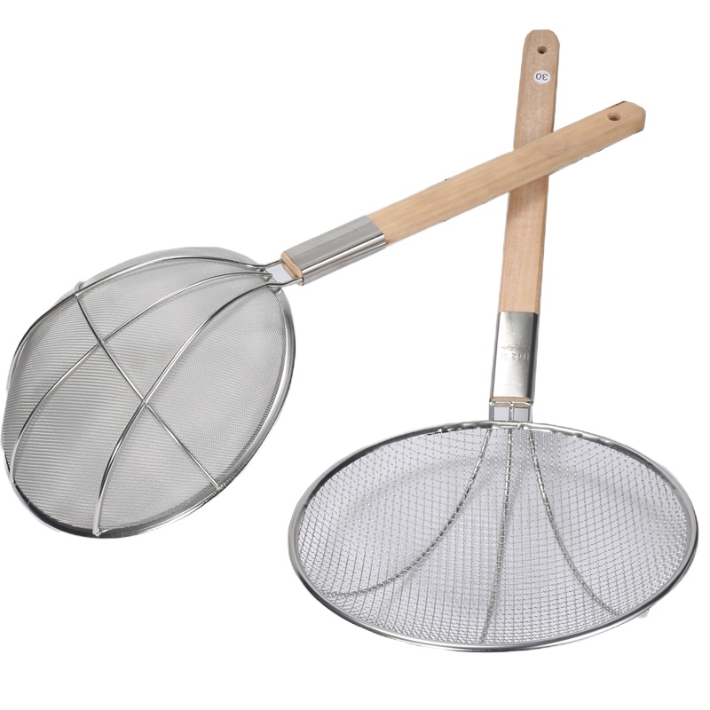 御壶堂 119 不锈钢家用笊篱大漏勺直径30cm 灰色 (单位:个)